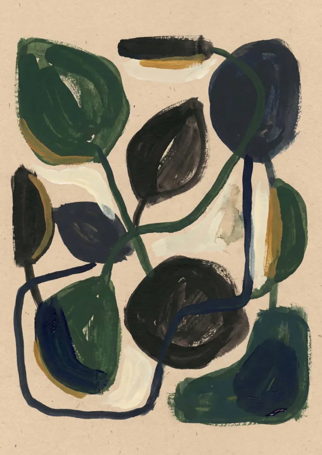 Midnight Foliage Study Artwork | FineCult