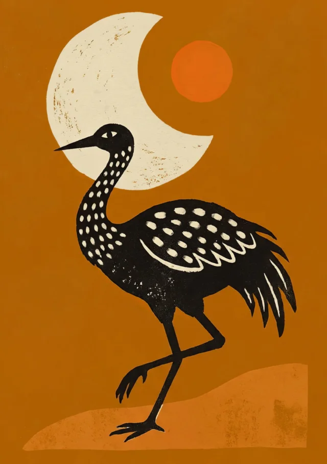 Solstice Crane Stride Artwork | FineCult