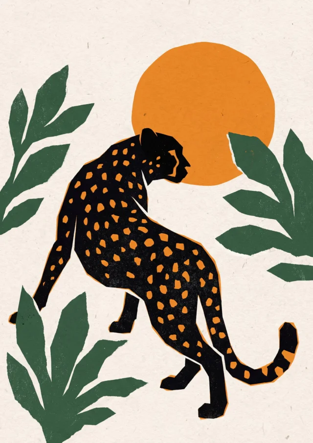 Gilded Savannah Shadow Artwork | FineCult