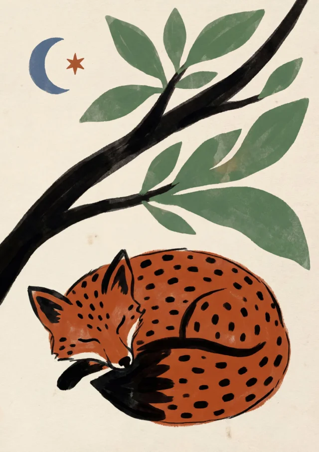 Curled Woodland Repose Artwork | FineCult