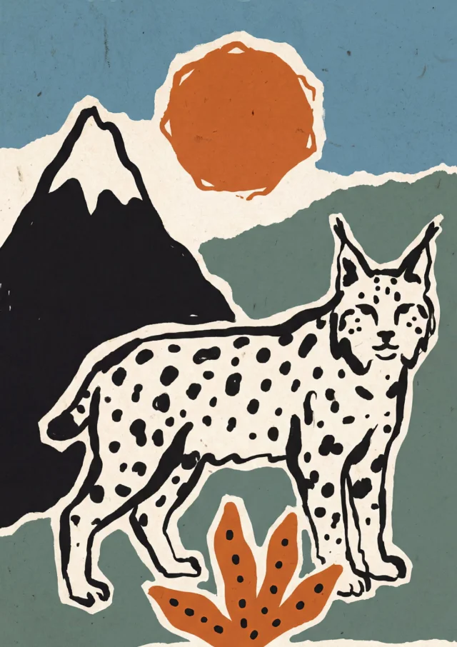 Alpine Lynx Stride Artwork | FineCult