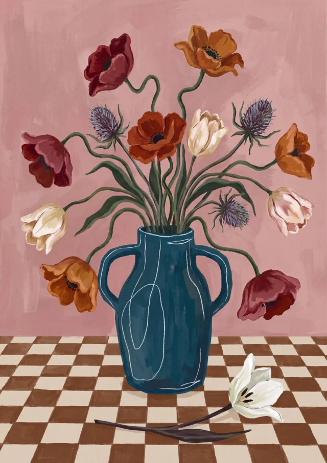 Cerulean Keepsake Flora Artwork | FineCult