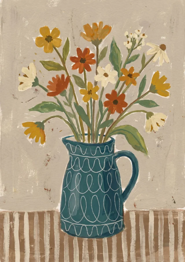 Terra Cotta Bloomscape Artwork | FineCult