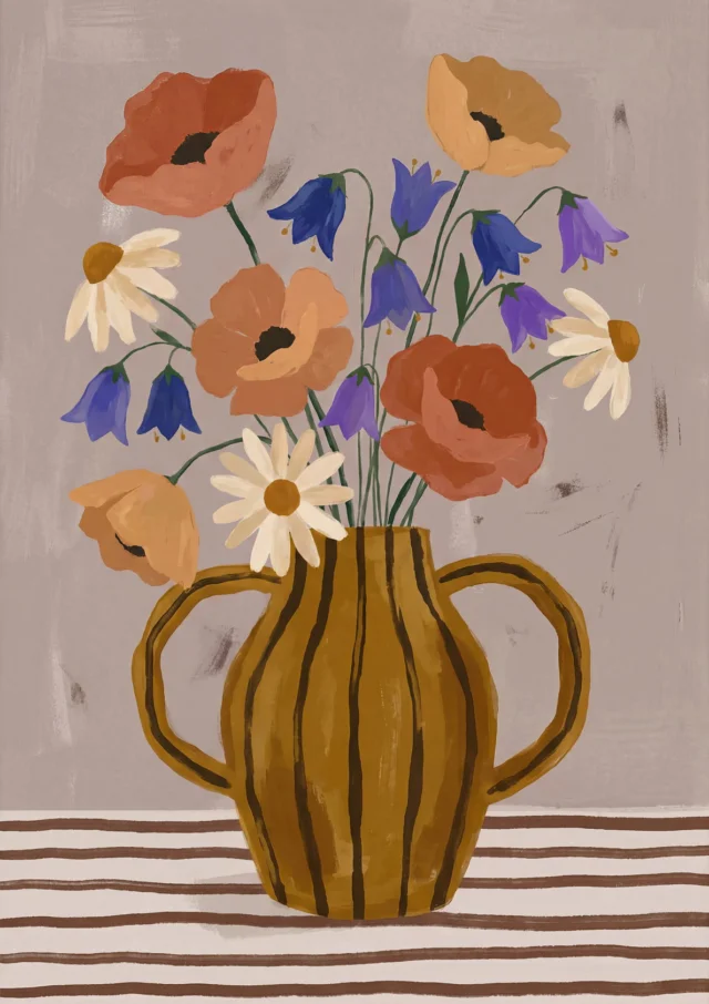 Equinoctial Bloom Tapestry Artwork | FineCult