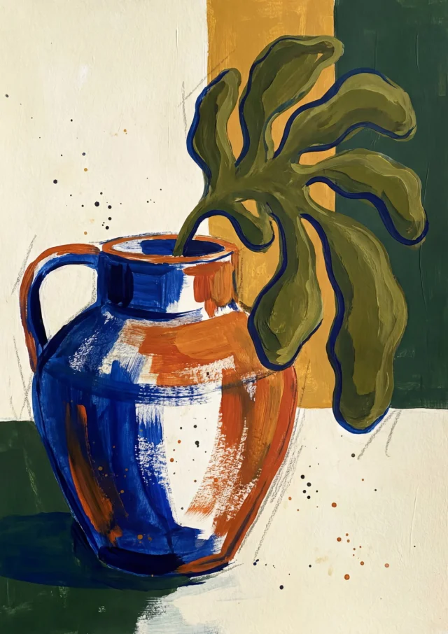 Amber Leaf Vessel Artwork | FineCult