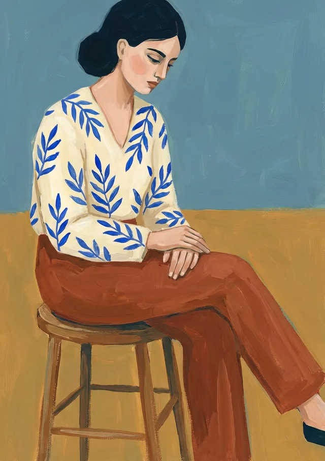 Cerulean Muse Resting Artwork | FineCult