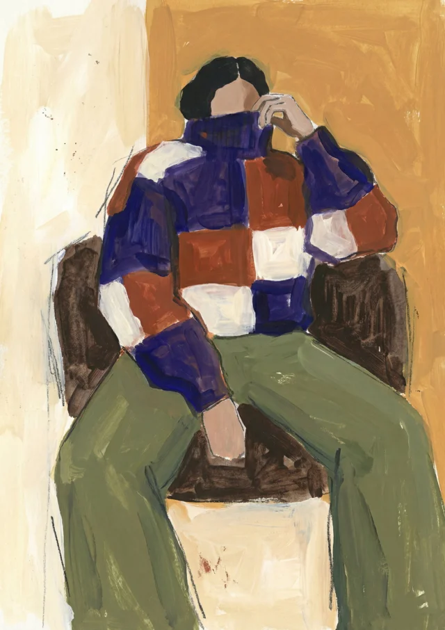 Pensive Patchwork Solace Artwork | FineCult