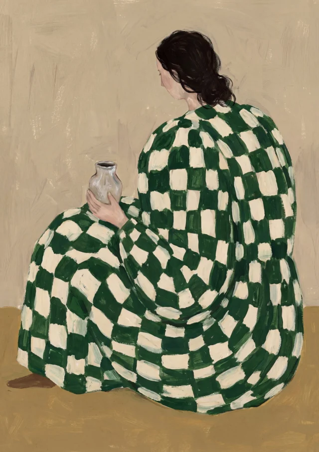Checkered Solitude Muse Artwork | FineCult