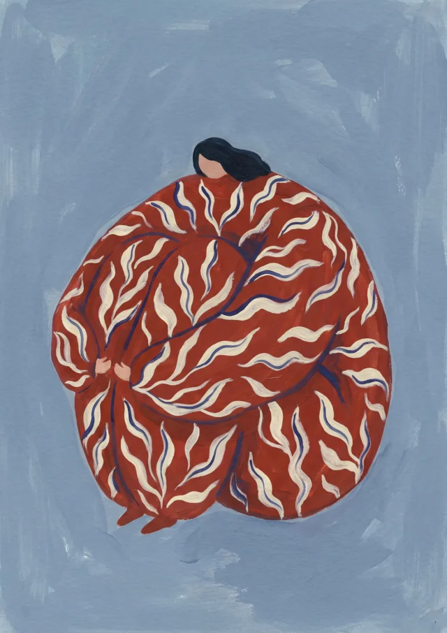 Crimson Foliage Embrace Artwork | FineCult